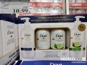 1513472
DOVE MOISTURIZING HAND WASH 4 X 400 mL 
($3.00 INSTANT SAVINGS EXPIRES ON 2021-05-30)
$10.99