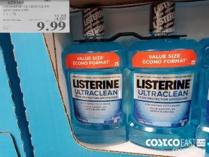 628368
LISTERINE ULTRACLEAN MOUTHWASH 2 X 1L 
($4.00 INSTANT SAVINGS EXPIRES ON 2021-05-30)
$9.99