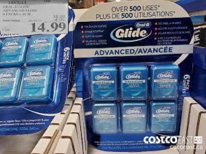 1457015
ORAL- B GLIDE ADVANCED FLOSS 6 PACKS x 40 M 
(EXPIRES ON 2021-05-30)
$14.99