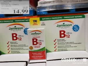 3423702
JAMIESON VITAMIN B12 1200MCG 190 TABLETS 
($5.00 INSTANT SAVINGS EXPIRES ON 2021-05-30)
$14.99