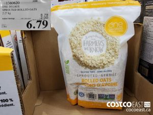 1380620
ONE DEGREE SPROUTED ROLLED OATS 221 Kg 
($2.00 INSTANT SAVINGS EXPIRES ON 2021-05-30)
$6.79