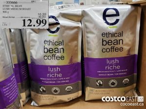 333666
ETHICAL BEAN LUSH MEDIUM ROAST 908 g 
($4.00 INSTANT SAVINGS EXPIRES ON 2021-05-30)
$12.99