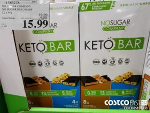 1383278
NO SUGAR COMPANY NO SUGAR KETO BARS 12 x 40g 
($4.00 INSTANT SAVINGS EXPIRES ON 2021-05-30)
$15.99