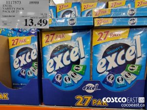 1117573
EXCEL VARIETY PACK PACK OF 27 
($3.30 INSTANT SAVINGS EXPIRES ON 2021-05-23)
$13.49