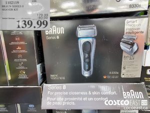 1102119
BRAUN SERIES 8 SHAVER KIT 
($40.00 INSTANT SAVINGS EXPIRES ON 2021-05-30)
$139.99