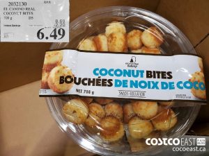 2032130
EL CAMINO REAL COCONUT BITES 708 g  
($6.49 INSTANT SAVINGS EXPIRES ON 2021-05-30)
$6.49