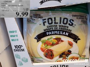 1295185
FOLIOS PARMESAN CHEESE WRAPS 425 g 
($3.00 INSTANT SAVINGS EXPIRES ON 2021-05-23)
$9.99