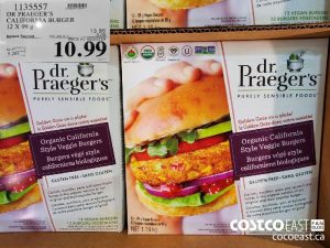 1135557
DR PRAEGER'S CALIFORNIA BURGER 12 X 99 G 
($3.00 INSTANT SAVINGS EXPIRES ON 2021-05-23)
$10.99