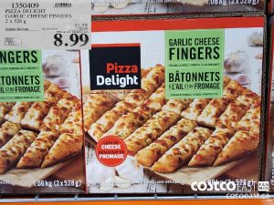1350409
PIZZA DELIGHT GARLIC CHEESE FINGERS 2 X 528 G 
($3.00 INSTANT SAVINGS EXPIRES ON 2021-05-30)
$8.99