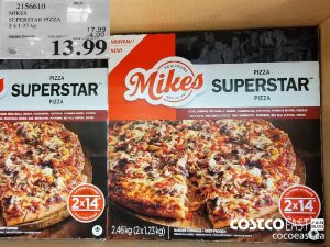 2156610
MIKES SUPERSTAR PIZZA  2 X 1.23 KG 
($4.00 INSTANT SAVINGS EXPIRES ON 2021-05-23)
$13.99