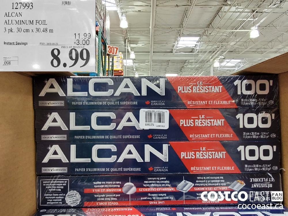 127993 ALCAN ALUMINUM FOIL 3 pk. 30 cm x 30.48 m ($3.00 INSTANT SAVINGS EXPIRES ON 2021-05-23) $8.99