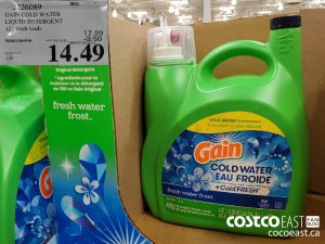 2226089
GAIN COLD WATER LIQUID DETERGENT 121 wash loads 
($3.50 INSTANT SAVINGS EXPIRES ON 2021-05-30)
$14.49