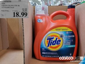 1458556
TIDE LIQUID COLDWATER HE 123 WASHLOADS 
($5.00 INSTANT SAVINGS EXPIRES ON 2021-05-30)
$18.99