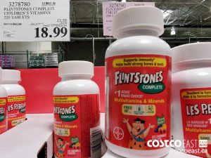 3278780
FLINTSTONES COMPLETE CHILDREN'S VITAMINS 220 TABLETS 
($5.00 INSTANT SAVINGS EXPIRES ON 2021-05-30)
$18.99