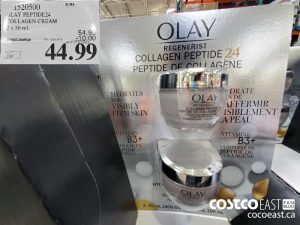 1520500
OLAY PEPTIDE24 COLLAGEN CREAM 2 x 50 ML 
($10.00 INSTANT SAVINGS EXPIRES ON 2021-05-30)
$44.99