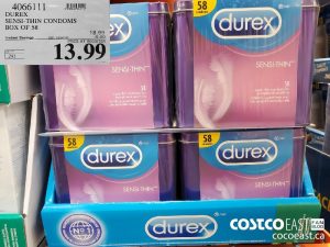 4066111
DUREX SENSI-THIN CONDOMS BOX OF 58 
(EXPIRES ON 2021-05-30)
$13.99
