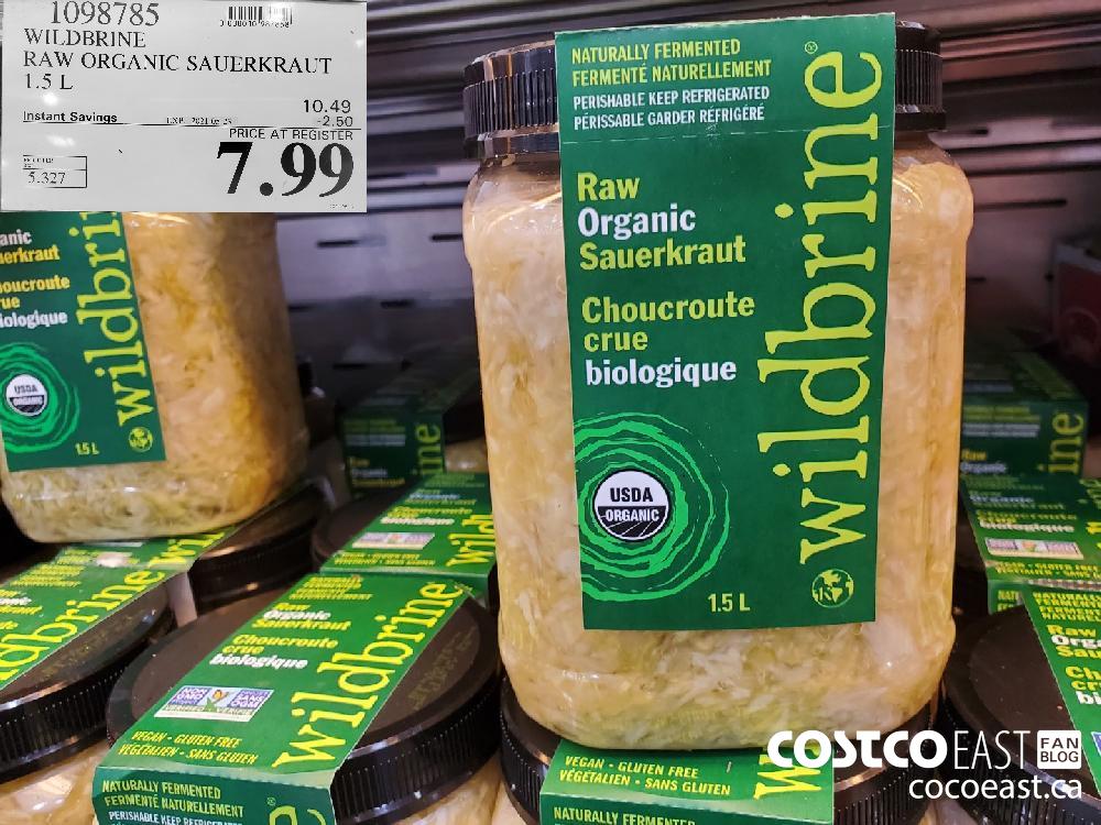 1098785 WILDBRINE RAW ORGANIC SAUERKRAUT 1.5 L ($2.50 INSTANT SAVINGS EXPIRES ON 2021-05-23) $7.99