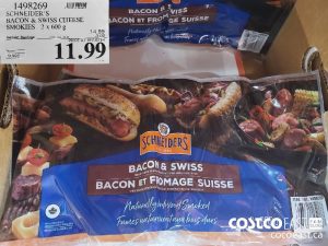 1498269
SCHNEIDER'S BACON & SWISS CHEESE SMOKIES 2 x 600 g 
($3.00 INSTANT SAVINGS EXPIRES ON 2021-05-23)
$11.99