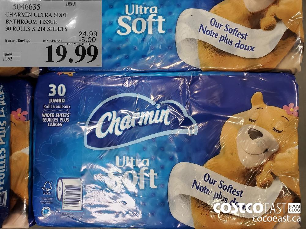 5046635 CHARMIN ULTRA SOFT BATHROOM TISSUE 30 ROLLS X 214 SHEETS ($5.00 INSTANT SAVINGS EXPIRES ON 2021-05-30) $19.99