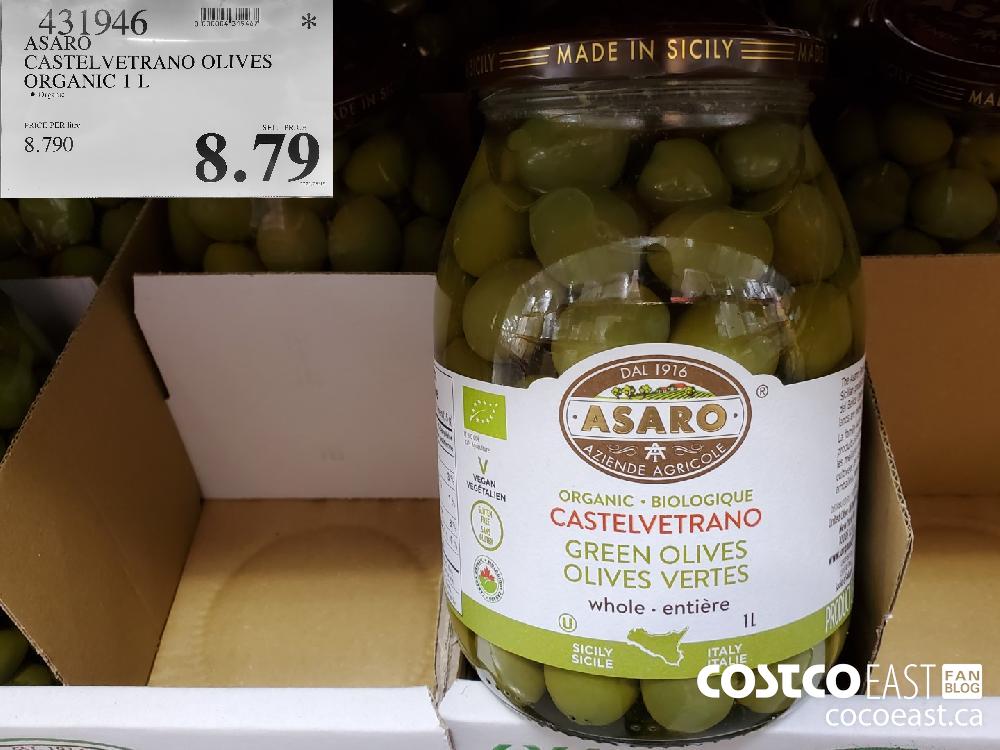 431946 ASARO CASTELVETRANO OLIVES ORGANIC 1 L $8.79