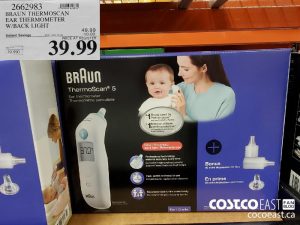 2662983
BRAUN THERMOSCAN EAR THERMOMETER W/BACK LIGHT 
($10.00 INSTANT SAVINGS EXPIRES ON 2021-05-30)
$39.99