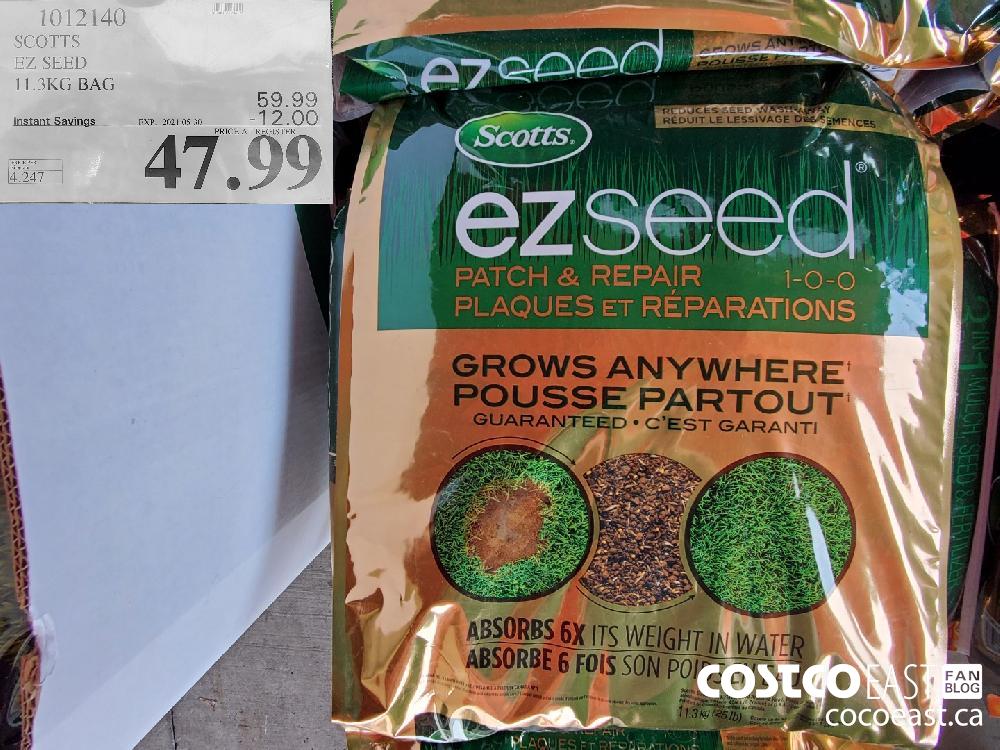 1012140 SCOTTS EZ SEED 11.3KG BAG ($12.00 INSTANT SAVINGS EXPIRES ON 2021-05-30) $47.99