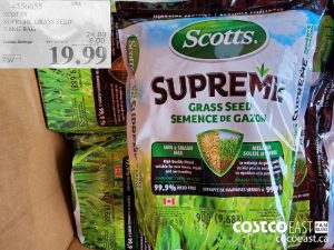 4556655
SCOTTS SUPREME GRASS SEED 3.8KG BAG 
($5.00 INSTANT SAVINGS EXPIRES ON 2021-05-30)
$19.99