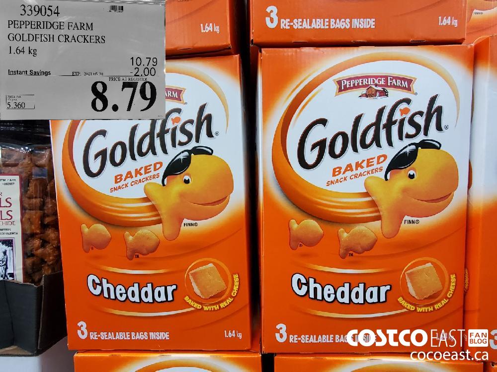 339054 PEPPERIDGE:FARM GOLDFISH CRACKERS 1.64 k ($2.00 INSTANT SAVINGS EXPIRES ON 2021-05-30) $8.79