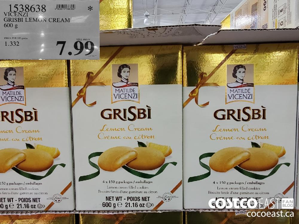 1538638 VICENZI GRISBI LEMUN CREAM 600 g $7.99