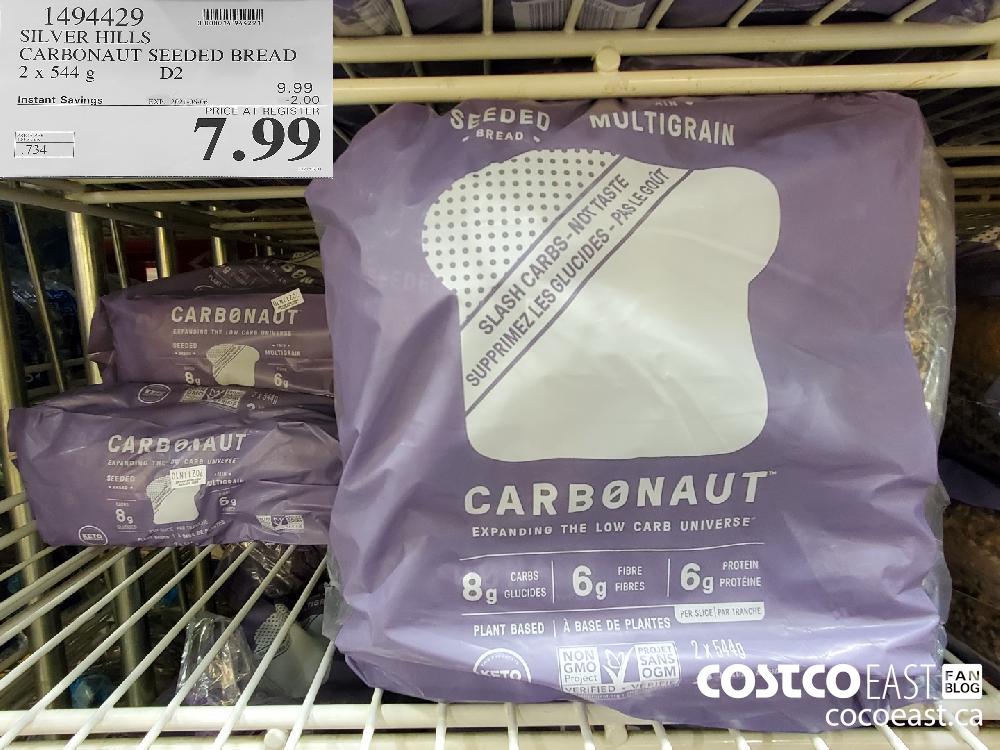 1494429 SILVER HILLS CARBONAUT SEEDED BREAD 2 x 544 G ($2.00 INSTANT SAVINGS EXPIRES ON 2021-06-06) $7.99