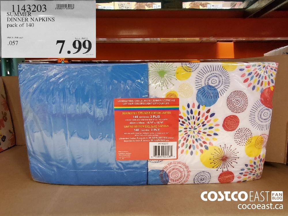 1143203 SUMMER DINNER NAPKINS pack of 140 © $7.99