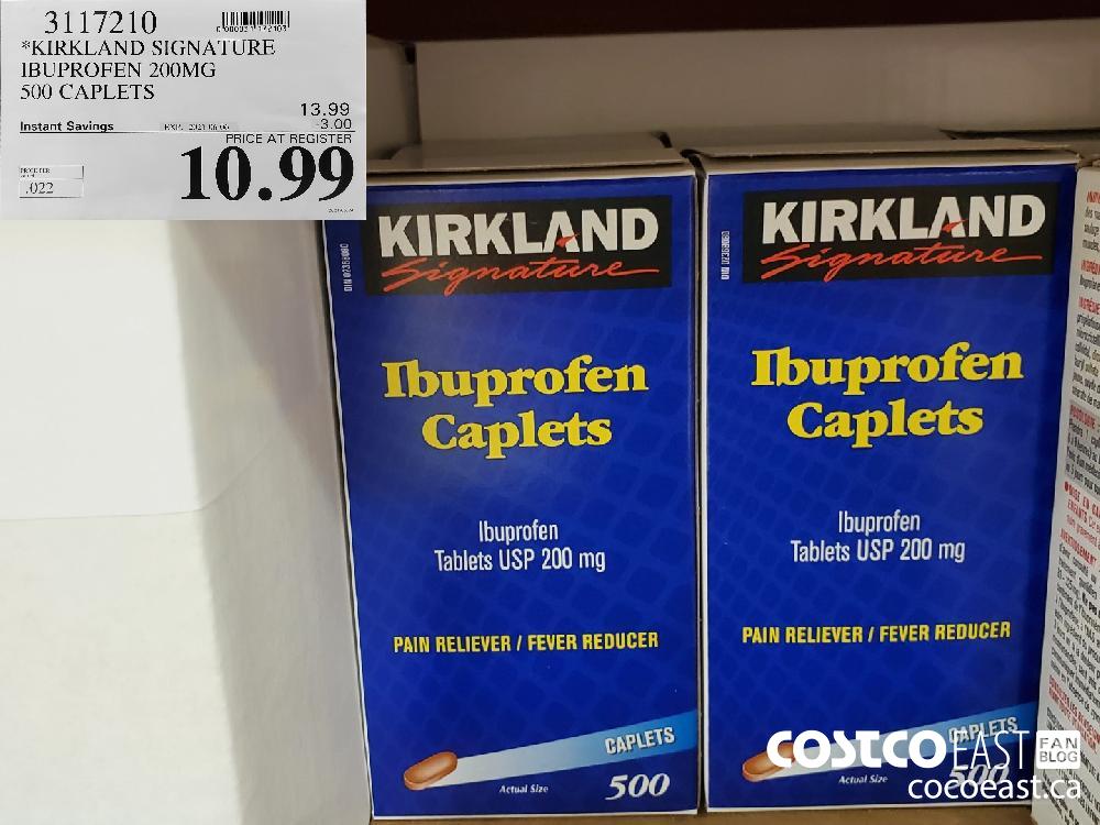 3117210 KIRKLAND SIGNATURE IBUPROFEN 200MG 500 CAPLETS ($3.00 INSTANT SAVINGS EXPIRES ON 2021-06-06) $10.99