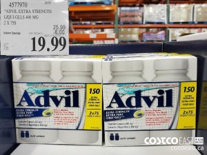 4577970
“ADVIL EXTRA STRENGTH LIQUI-GELS 400 MG 2 X 75S 
($6.00 INSTANT SAVINGS EXPIRES ON 2021-06-13)
$19.99