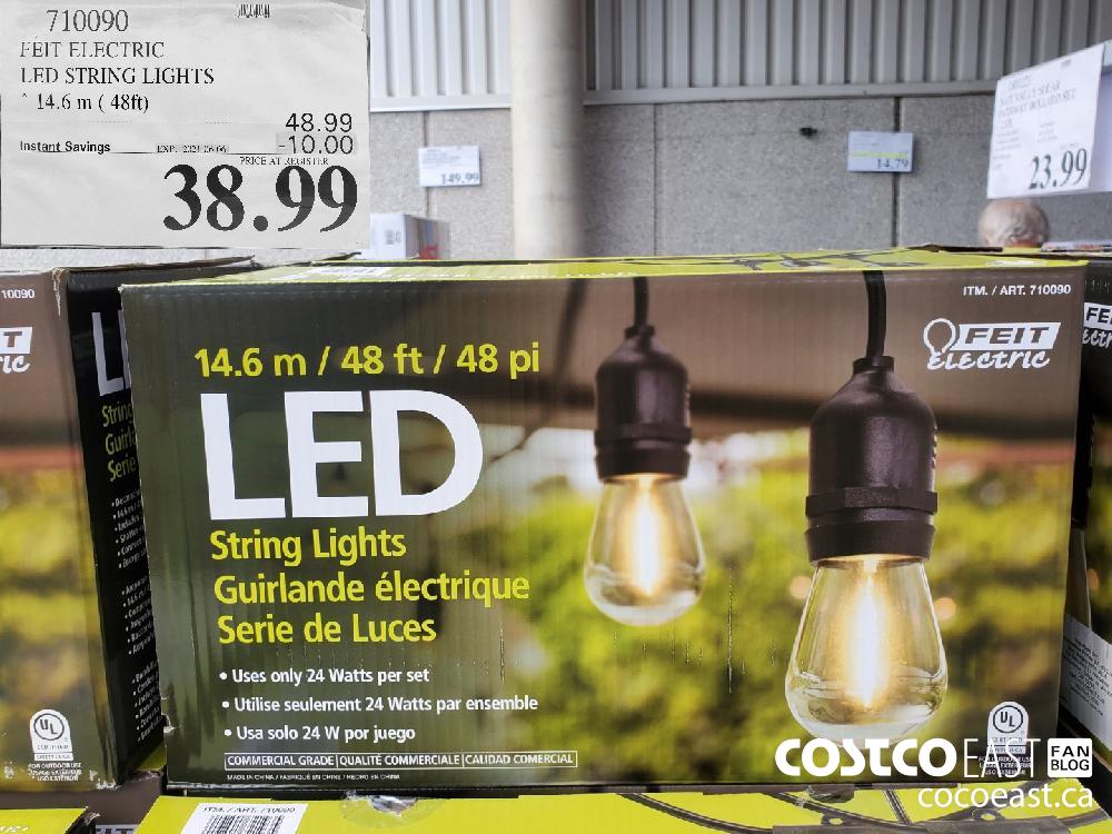 710090 FEIT ELECTRIC LED STRING LIGHTS 14.6 m ( 48ft) ($10.00 INSTANT SAVINGS EXPIRES ON 2021-06-06) $38.99