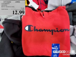 1872600
CHAMPION HOODIE BOYS SIZES S-XXL 
($4.00 INSTANT SAVINGS EXPIRES ON 2021-06-20)
$12.99