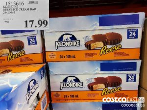 1513616
KLONDIKE REESE ICE CREAM BAR 24 x 100ml 
$17.99