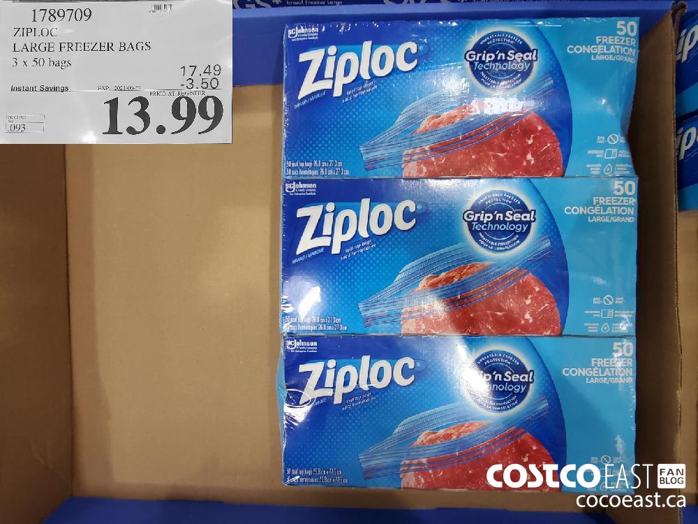 Ziploc large best sale freezer bags costco