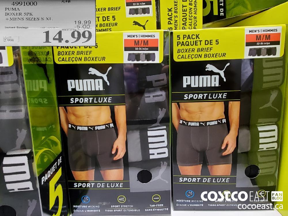 PUMA BOXER 5PK MENS SIZES S-XL at Costco Brant St Burlington