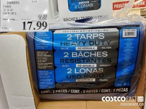 1600091
TARPS 12° 16" PACK OF 2 
($5.00 INSTANT SAVINGS EXPIRES ON 2021-06-27)
$17.99