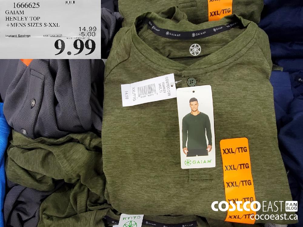 1666625 gaiam henley top mens sizes s xxl 5 00 instant savings expires on  2021 06 27 9 99 - Costco East Fan Blog