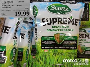 4556655
SCOTTS SUPREME GRASS SEED 3.8KG BAG 
($5.00 INSTANT SAVINGS EXPIRES ON 2021-07-04)
$19.99