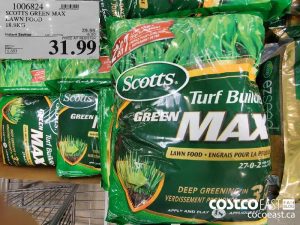 1006824
SCOTTS GREEN MAX  LAWN FOOD 18.9KG  
($8.00 INSTANT SAVINGS EXPIRES ON 2021-07-04)
$31.99