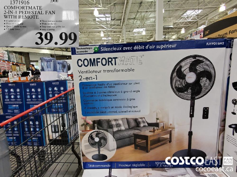 1371916 COMFORTMATE 2-IN-1 PEDESTAL FAN WITH REMOTE $39.99