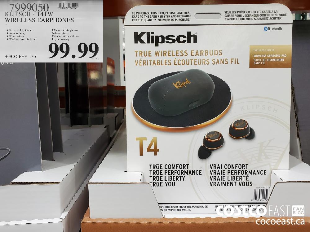 7999050 KLIPSCH - T4TW WIRELESS EARPHONES $99.99