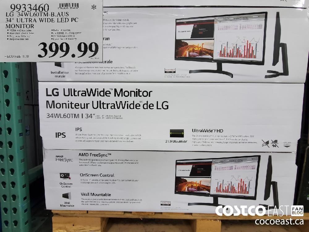9933460 LG 34WL60TM-B.AUS 34" ULTRA WIDE LED PC MONITOR $399.99