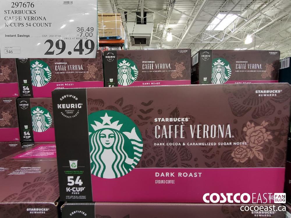 297676 STARBUCKS CAFFE VERONA K-CUPS 54 COUNT ($7.00 INSTANT SAVINGS EXPIRES ON 2021-07-04) $29.49