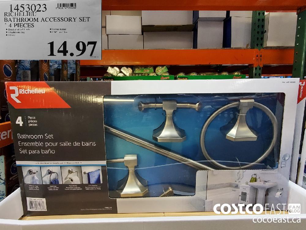 1453023 RICHELIEU BATHROOM ACCESSORY SET 4 PIECES $14.97