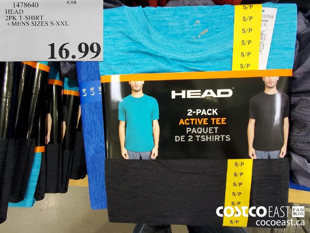 1478640 HEAD 2PK T-SHIRT +MENS SIZES S-XXL $16.99