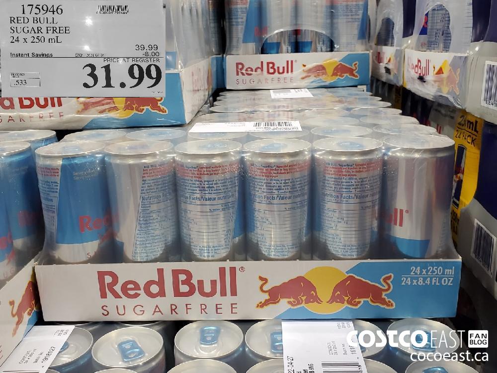 175946 RED BULL SUGAR FREE 24 x 250 mL ($8.00 INSTANT SAVINGS EXPIRES ON 2021-07-04) $31.99