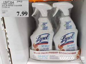 1507364
LYSOL SIMPLY ALL-PURPOSE CLEANER 2 x 650 mL  
$7.99